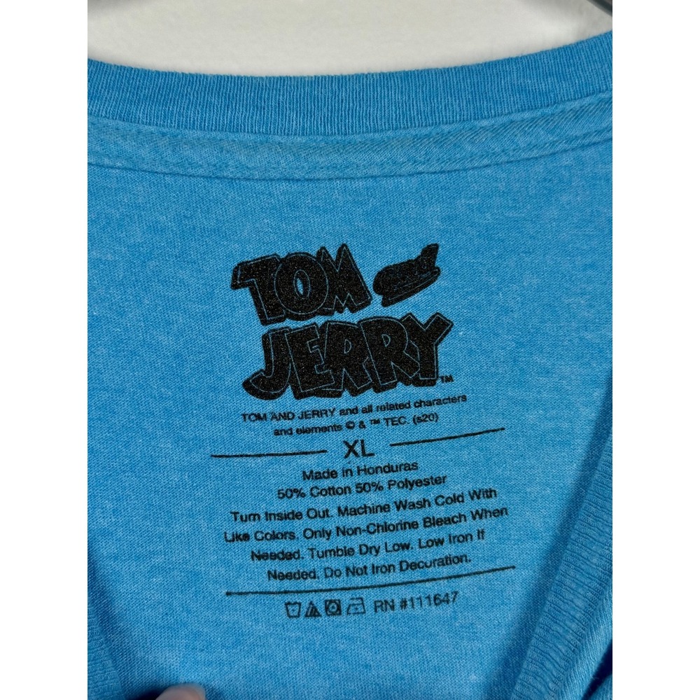 Tom and Jerry Cartoon Character Graphic‎ Print Short Sleeve T-Shirt XL - Picture 3 of 4